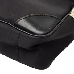 バーバリーブラックレーベル ノバチェック 斜め掛け ショルダーバッグ ブラック ベージュ ナイロン レザー レディース BURBERRY BLACK LABEL 【中古】