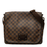 ルイ ヴィトン ダミエ ブルックリンMM 斜め掛け ショルダーバッグ N51211 ブラウン PVC レザー レディース LOUIS VUITTON 【中古】