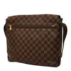 ルイ ヴィトン ダミエ ブルックリンMM 斜め掛け ショルダーバッグ N51211 ブラウン PVC レザー レディース LOUIS VUITTON 【中古】