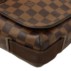 ルイ ヴィトン ダミエ ブルックリンMM 斜め掛け ショルダーバッグ N51211 ブラウン PVC レザー レディース LOUIS VUITTON 【中古】