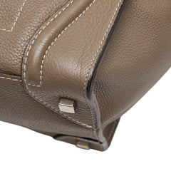 セリーヌ ラゲージ ミディアム ハンドバッグ S-CU-1111 グレー系 レザー レディース CELINE 【中古】