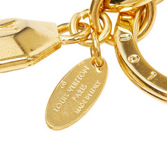 ルイ ヴィトン ポルト クレ LV ファセット キーリング キーホルダー M65216 ゴールド メッキ レディース LOUIS VUITTON 【中古】