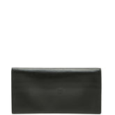 ロエベ アナグラム 長財布 ロングウォレット ブラック レザー レディース LOEWE 【中古】
