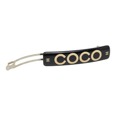 シャネル ココマーク バレッタ ヘアアクセサリー 01P刻印 ブラック プラスチック レディース CHANEL 【中古】