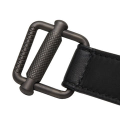 ボッテガヴェネタ ローラーバックル ナローベルト ブラック レザー レディース BOTTEGAVENETA 【中古】