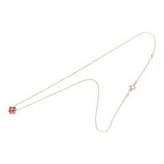 K10YG イエローゴールド ルビー クローバーモチーフ ペンダント ネックレス レディース 【中古】