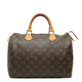 ルイ ヴィトン モノグラム スピーディ30 ハンドバッグ ミニボストンバッグ M41526 ブラウン PVC レザー レディース LOUIS VUITTON 【中古】