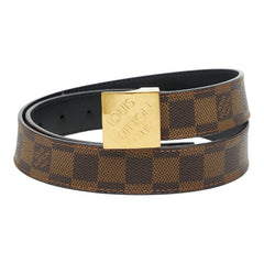 ルイ ヴィトン ダミエ サンチュール クラシック キャレ ベルト サイズ80/32 M6944V ブラウン PVC レザー メンズ LOUIS VUITTON 【中古】
