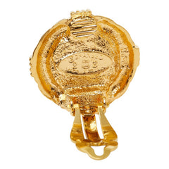 シャネル グリポア ラウンド イヤリング 23 ゴールド レッド メッキ レディース CHANEL 【中古】