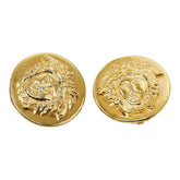 ヴェルサーチェ メデューサ ラウンド イヤリング ゴールド メッキ レディース VERSACE 【中古】