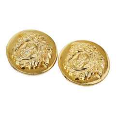 ヴェルサーチェ メデューサ ラウンド イヤリング ゴールド メッキ レディース VERSACE 【中古】