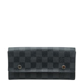 ルイ ヴィトン ダミエ グラフィット ポルトフォイユ ロン モデュラブル 長財布 N63084 ブラック PVC レザー メンズ LOUIS VUITTON 【中古】