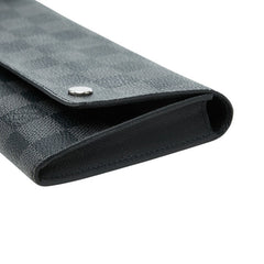 ルイ ヴィトン ダミエ グラフィット ポルトフォイユ ロン モデュラブル 長財布 N63084 ブラック PVC レザー メンズ LOUIS VUITTON 【中古】