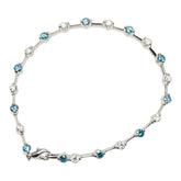 Pt850 プラチナ ダイヤ1.20ct ブルーダイヤモンド1.20ct ブレスレット レディース 【中古】