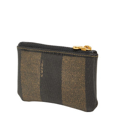 フェンディ ペカン コインケース 小銭入れ ブラック ブラウン レザー レディース FENDI 【中古】
