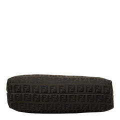 フェンディ ズッキーノ ハンドバッグ ミニ トートバッグ 8BH021 ブラウン キャンバス レザー レディース FENDI 【中古】