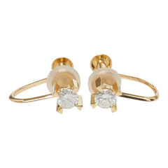 K18YG イエローゴールド ダイヤ0.30ct イヤリング レディース 【中古】