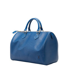 ルイ ヴィトン エピ スピーディ30 ハンドバッグ ミニボストンバッグ M43005 トレドブルー レザー レディース LOUIS VUITTON 【中古】