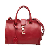 サンローラン ベイビー モノグラム カバス ハンドバッグ ショルダーバッグ 2WAY 400914 レッド レザー レディース SAINT LAURENT 【中古】