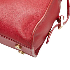 サンローラン ベイビー モノグラム カバス ハンドバッグ ショルダーバッグ 2WAY 400914 レッド レザー レディース SAINT LAURENT 【中古】