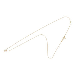K18YG イエローゴールド ダイヤ0.15ct クローバーモチーフ ペンダント ネックレス レディース 【中古】