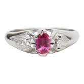 Pt850 プラチナ ルビー ルビー0.40ct リング 指輪 レディース 12号 【中古】