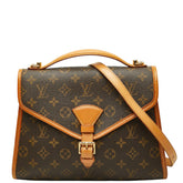 ルイ ヴィトン モノグラム ベルエア ハンドバッグ ショルダーバッグ 2WAY M51122 ブラウン PVC レザー レディース LOUIS VUITTON 【中古】
