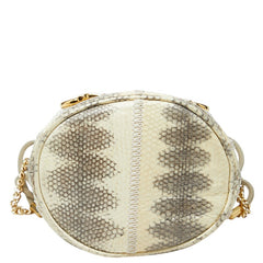 グッチ ズゥミ チェーン ショルダーバッグ パイソン型押し 576432 ベージュ レザー レディース GUCCI 【中古】