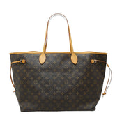 ルイ ヴィトン モノグラム ネヴァーフルGM トートバッグ ハンドバッグ M40157 ブラウン PVC レザー レディース LOUIS VUITTON 【中古】
