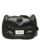 マルタンマルジェラ グラム スラム フラップ スモール チェーン ショルダーバッグ ブラック レザー レディース MARTIN MARGIELA 【中古】