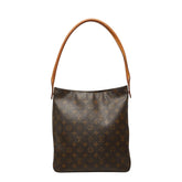 ルイ ヴィトン モノグラム ルーピング GM ショルダーバッグ M51145 ブラウン PVC レザー レディース LOUIS VUITTON 【中古】