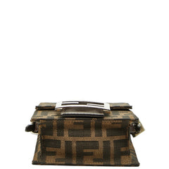 フェンディ ズッカ 斜め掛け ショルダーバッグ ブラウン キャンバス レザー レディース FENDI 【中古】