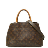 ルイ ヴィトン モノグラム モンテーニュMM ハンドバッグ 2WAY ショルダーバッグ M41056 ブラウン PVC レザー レディース LOUIS VUITTON 【中古】