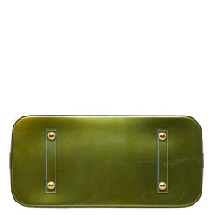 ルイ ヴィトン モノグラム ヴェルニ アルマGM ハンドバッグ グリーン系 パテントレザー レディース LOUIS VUITTON 【中古】