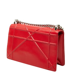ディオール ディオラマ チェーン ショルダーバッグ レッド レザー レディース Dior 【中古】