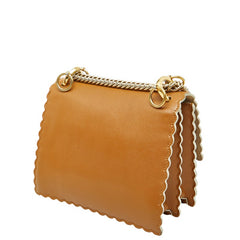 フェンディ キャナイ ミニ チェーン ショルダーバッグ 8M0381 ブラウン レザー レディース FENDI 【中古】