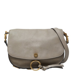 クロエ 斜め掛け ショルダーバッグ グレージュ ゴールド レザー レディース Chloe 【中古】