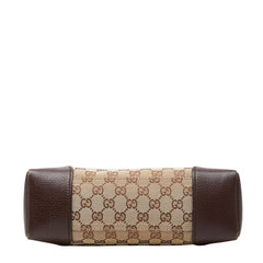 グッチ GGキャンバス 斜め掛け ショルダーバッグ 114273 ベージュ ブラウン キャンバス レザー レディース GUCCI 【中古】