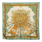 エルメス カレ90 今日一日を楽しむ CARPE DIEM スカーフ グリーン マルチカラー シルク レディース HERMES 【中古】