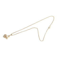 シャネル ココマーク ハート キー 鍵 ネックレス ゴールド ピンク メッキ ラインストーン レディース CHANEL 【中古】