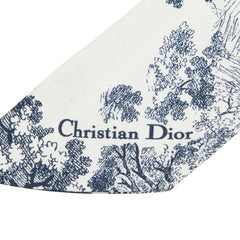 ディオール トワル ドゥ ジュイ ソヴァージュ シルクツイル ミッツァ スカーフ ツイリー ネイビー アイボリー シルク レディース Dior 【中古】