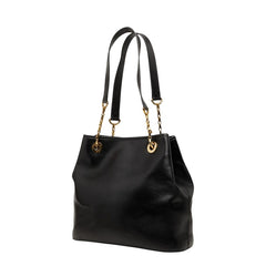 セリーヌ 肩掛け チェーン ショルダーバッグ ブラック ゴールド レザー メッキ レディース CELINE 【中古】