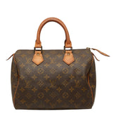 ルイ ヴィトン モノグラム スピーディ25 ハンドバッグ M41528 ブラウン PVC レザー レディース LOUIS VUITTON 【中古】