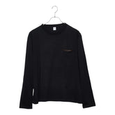 ベルルッティ 長袖Tシャツ カットソー ロンT 胸ポケット サイズM ブラック コットン レザー メンズ Berluti 【中古】