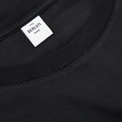 ベルルッティ 長袖Tシャツ カットソー ロンT 胸ポケット サイズM ブラック コットン レザー メンズ Berluti 【中古】