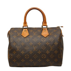 ルイ ヴィトン モノグラム スピーディ25 ハンドバッグ M41528 ブラウン PVC レザー レディース LOUIS VUITTON 【中古】