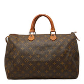 ルイ ヴィトン モノグラム スピーディ35 ボストンバッグ ハンドバッグ M41107 ブラウン PVC レザー レディース LOUIS VUITTON 【中古】