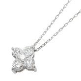 Pt900 プラチナ Pt850 プラチナ ダイヤモンド ダイヤ0.35ct クローバーモチーフ ペンダント ネックレス レディース 【中古】