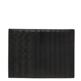 ボッテガヴェネタ イントレチャート カードケース 小銭入れ ブラック レザー レディース BOTTEGAVENETA 【中古】