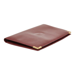 カルティエ マストライン 長財布 二つ折り財布 ワインレッド ボルドー レザー レディース CARTIER 【中古】